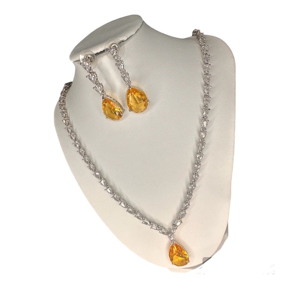 Vintage Titanic Similar Crystal Necklace and Diamonds on Silver Plated Titanium - Picture 3 of 6